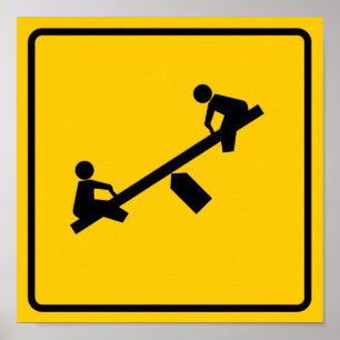 Playground Area Highway Sign