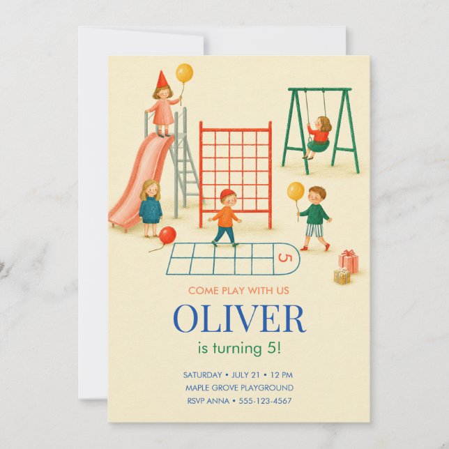 Playground Birthday Invitation (Front)