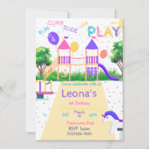 Playground Birthday Invitation