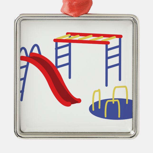 Playground Equipment Metal Ornament (Front)