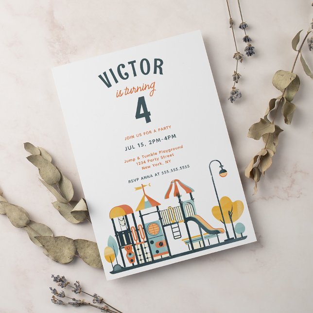 Playground Kids Birthday Party Invitation (Creator Uploaded)