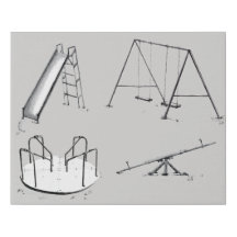 Playground Original Pencil Drawings Print