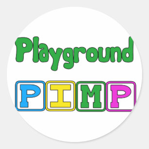 Playground Pimp Classic Round Sticker