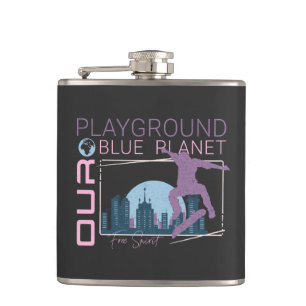 Playground Surf Waves Planet Earth Playground Vibe Hip Flask