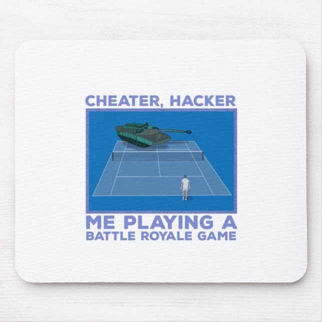 Playing a Battle Royale Game Mouse Pad (Front)
