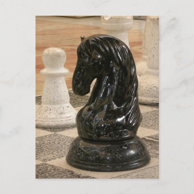 Playing a game of Chess Postcard (Front)