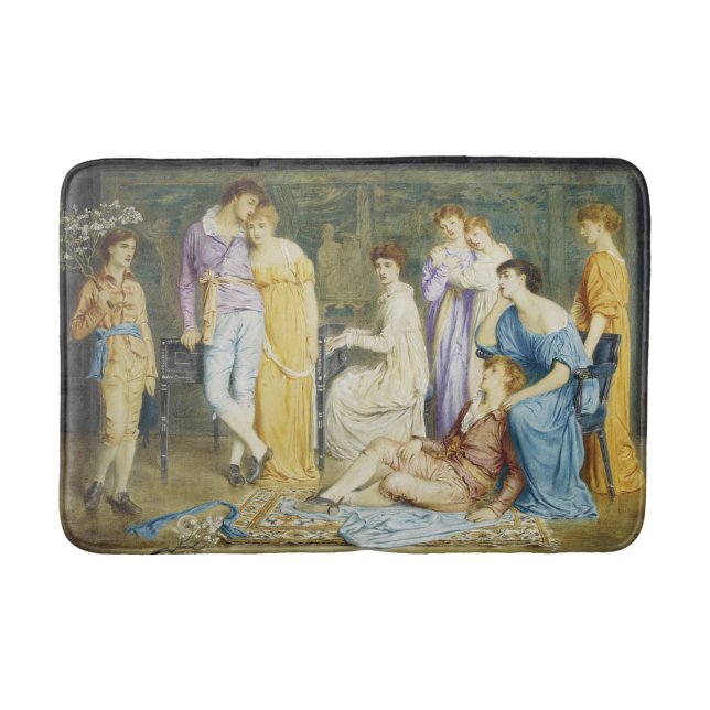 Playing a Prelude by Johann Sebastian Bach Bath Mat (Front)