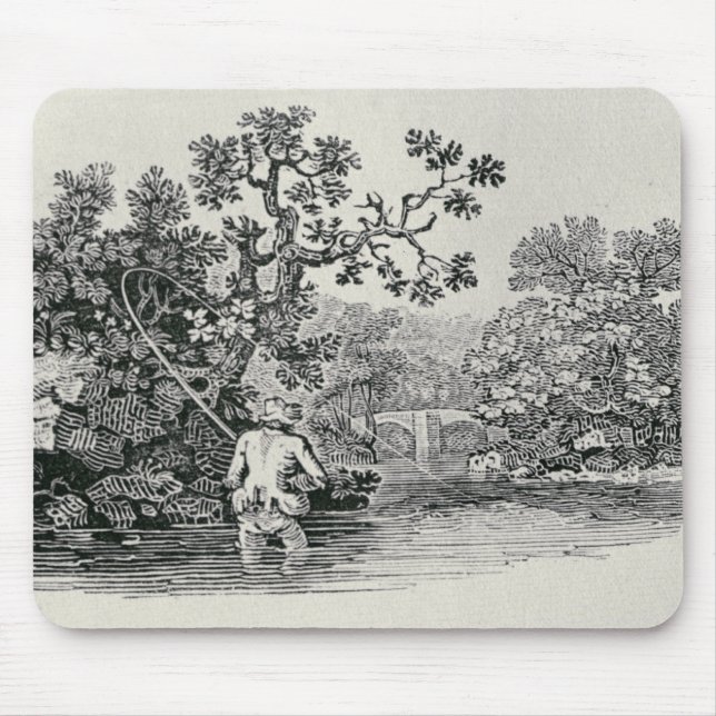 Playing a Salmon Mouse Pad (Front)
