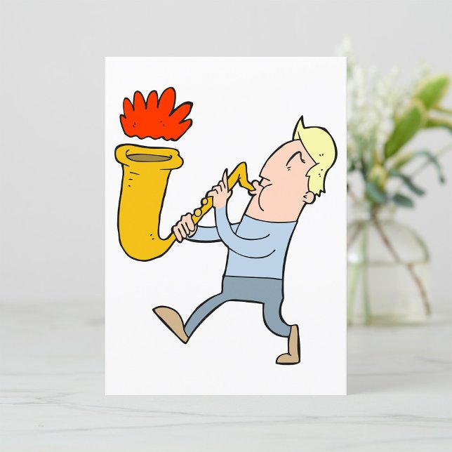 Playing A Saxaphone Musician Invitation (Creator Uploaded)