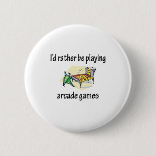 Playing Arcade Games 6 Cm Round Badge