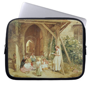 Playing at Schools, 1857 (oil on panel) Laptop Sleeve