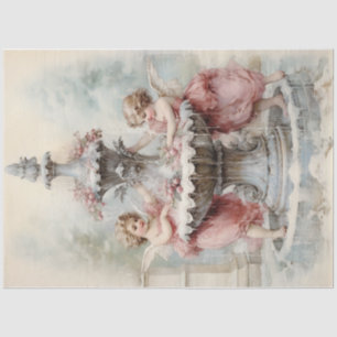 Playing at the Fountain Tissue Paper