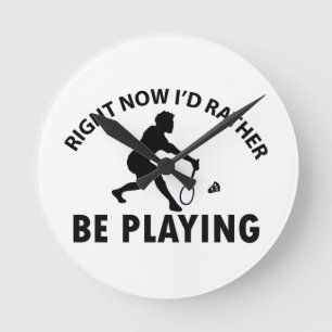 playing badminton round clock