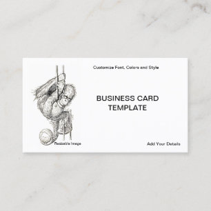 Playing Ball - Young Orangutan Ape Business Card