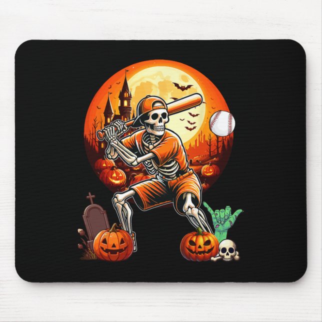 Playing Baseball Halloween Player Trainer Fan Love Mouse Pad (Front)
