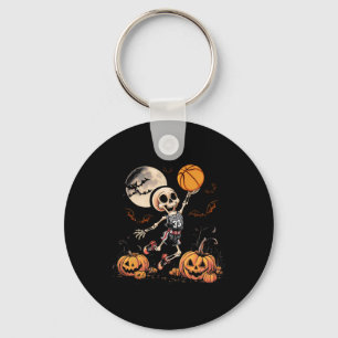 Playing Basketball Halloween Men Boys Basketball Key Ring