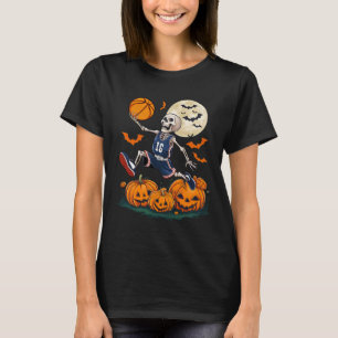Playing Basketball Halloween Men Boys Basketball T-Shirt