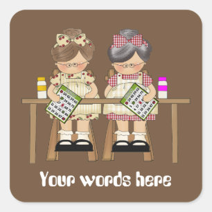 Playing Bingo customisable fun add words sticker
