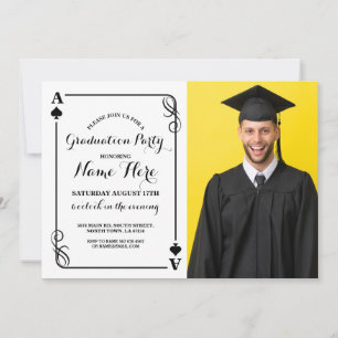 Playing Card Ace of Spades Vegas Graduation Photo