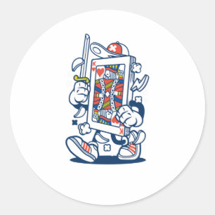 Playing Card Classic Round Sticker