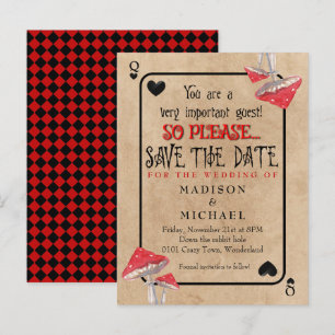 Playing Card Crazy Mushrooms Save The Date