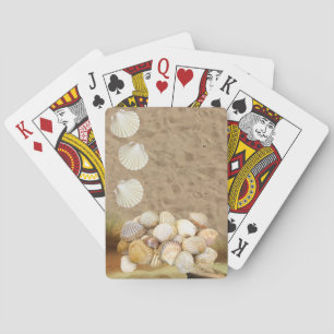 Playing Card Deck Beach Sand Clams