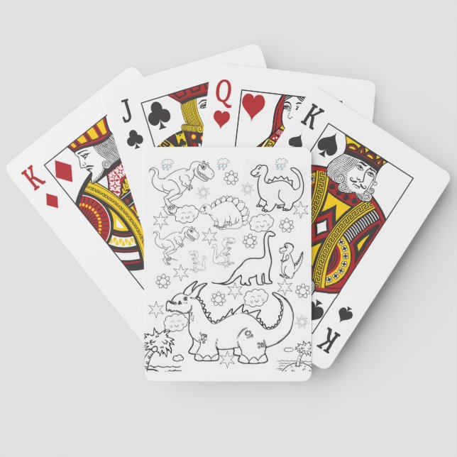 Playing Card Deck Colouring Dinosaur (Back)