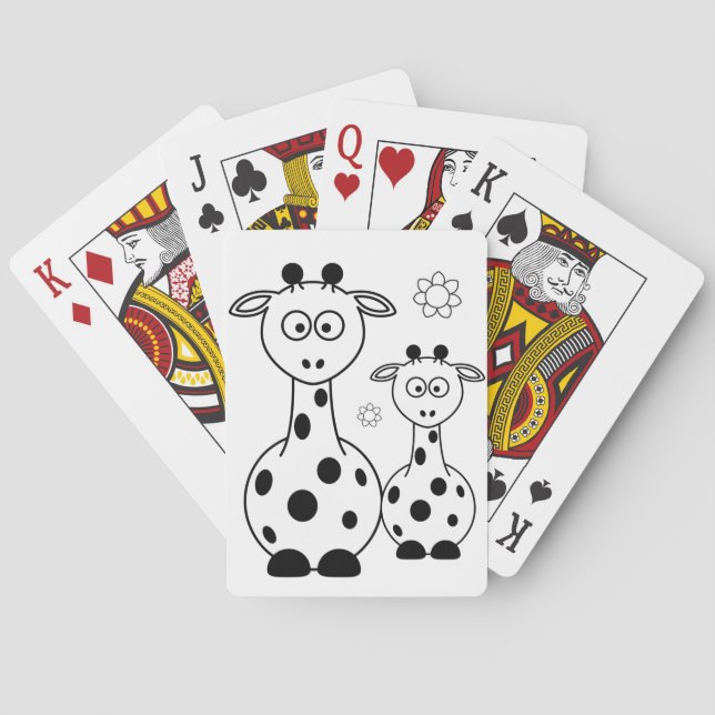 Playing Card Deck Colouring Giraffe (Back)