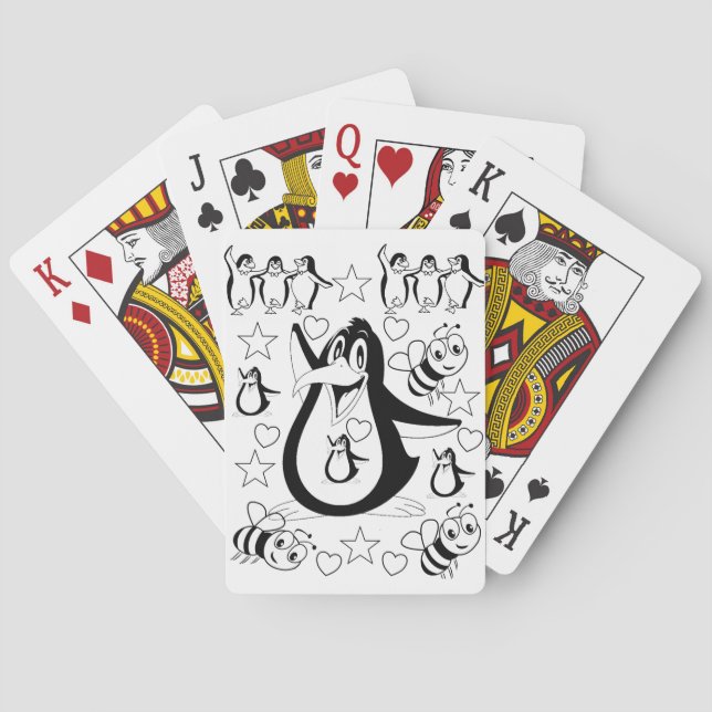 Playing Card Deck Colouring Penguin (Back)