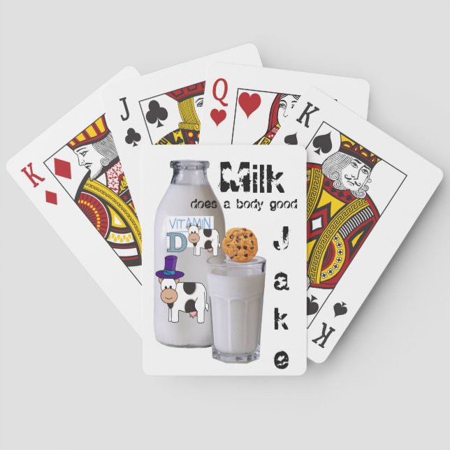 Playing Card Deck Cow Milk Vitamin D (Back)