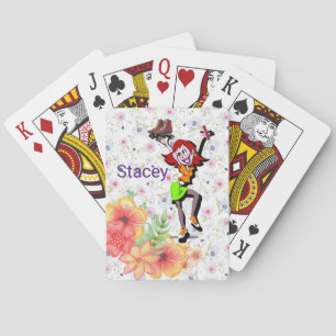 Playing Card Deck Floral Skating Floral