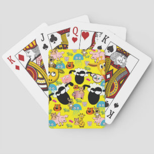 Playing Card Deck Giraffe Pig Dog Elephant