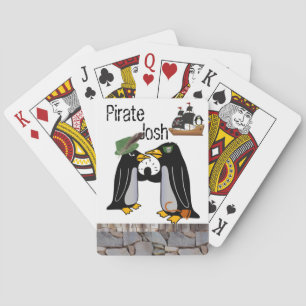 Playing Card Deck Penguin Pirate Ship Stones