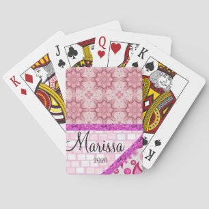 Playing Card Deck Pink Brick