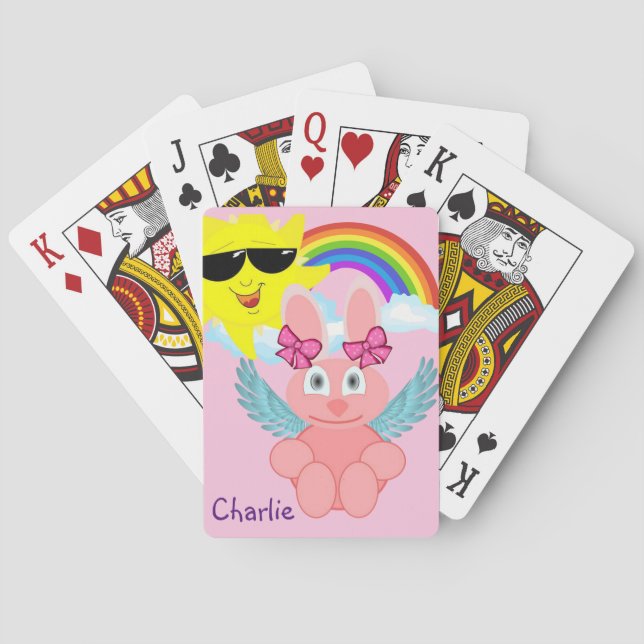Playing Card Deck Rabbit Rainbow Sun (Back)