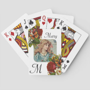 Playing Card Deck Victorian Woman Floral
