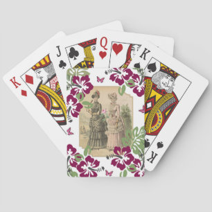 Playing Card Deck Victorian Women Floral
