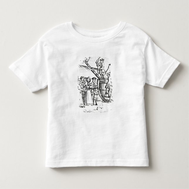 Playing card depicting immigrants arriving toddler T-Shirt (Front)