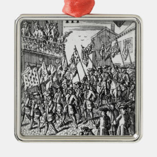 Playing card depicting the Ensigns Metal Ornament