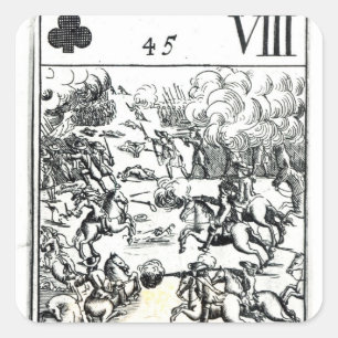Playing card depicting the Glorious Victory Square Sticker