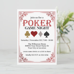 Playing Card Game Night Poker Party