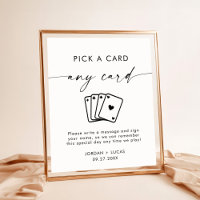 Playing Card Guestbook, Wedding Guestbook Sign