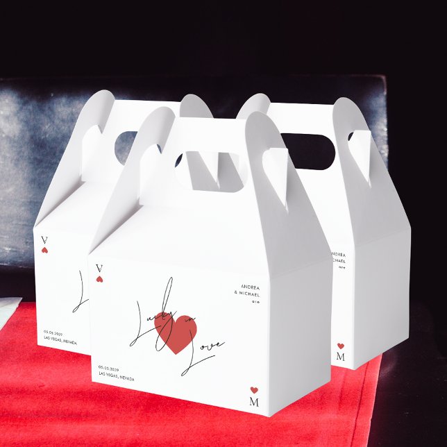 Playing Card Heart Casino Nevada Vegas Wedding Favour Box (Creator Uploaded)