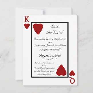 Playing Card King/Queen Save the Date