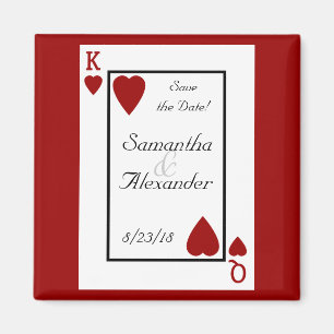 Playing Card King/Queen Save the Date Magnet