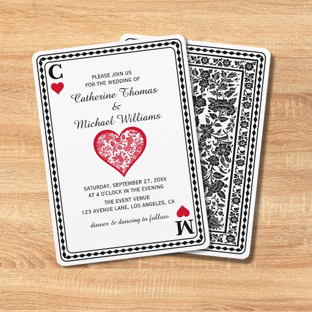 Playing Card Las Vegas Casino Wedding Monogram (Creator Uploaded)