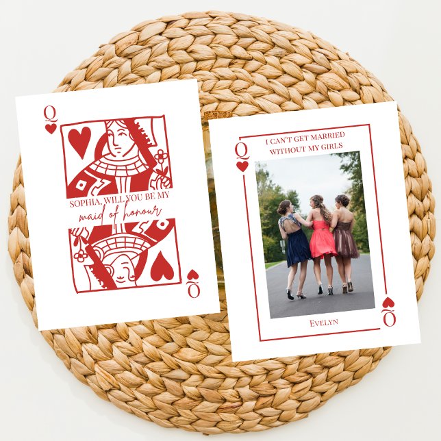 Playing Card Las Vegas Maid Of Honour Proposal  (Creator Uploaded)