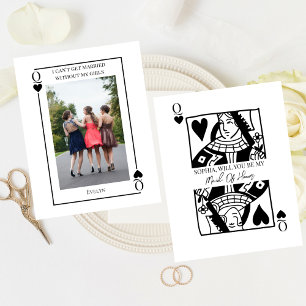 Playing Card Las Vegas Maid Of Honour Proposal Car