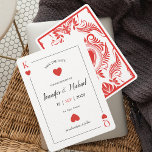 Playing Card Las Vegas Wedding Save the Date<br><div class="desc">Introducing the ultimate invitation for your Las Vegas destination wedding - a Save the Date that looks just like a playing card! With its bold and eye-catching design, this invitation is sure to get your guests excited for the big day. Featuring the iconic spades, hearts, clubs, and diamonds, this invitation...</div>