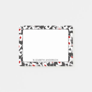 Playing Card Pattern Casino Theme Post-it Notes